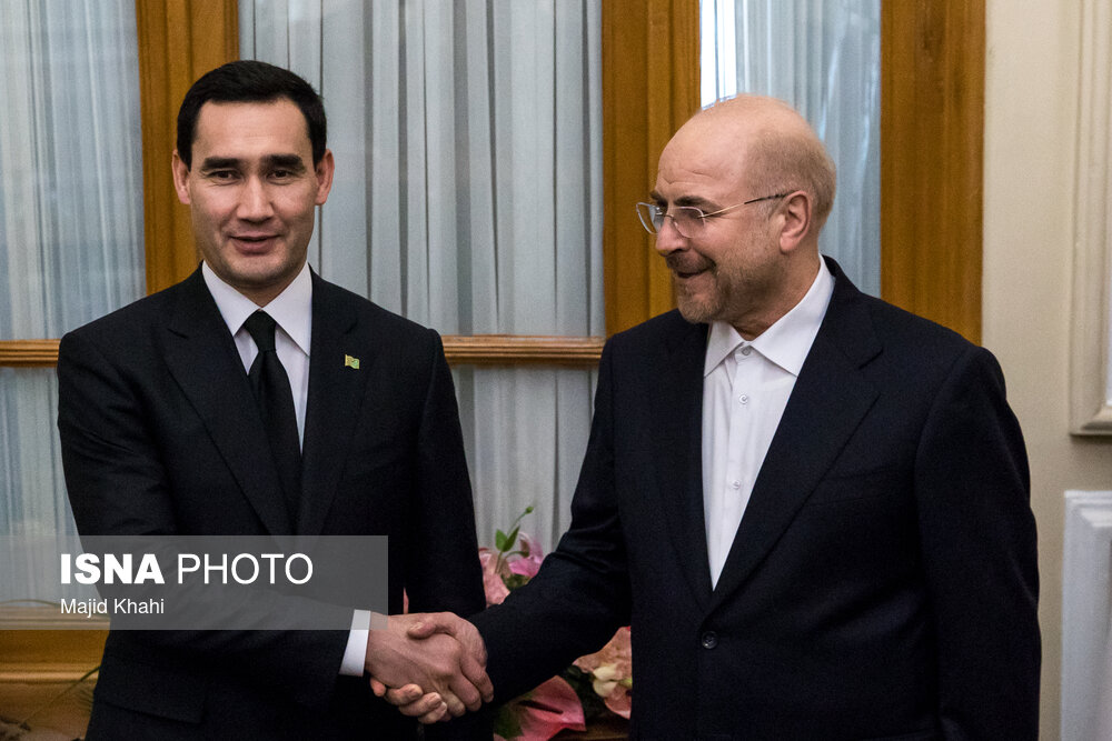 دیدار رئیس جمهور ترکمنستان با قالیباف