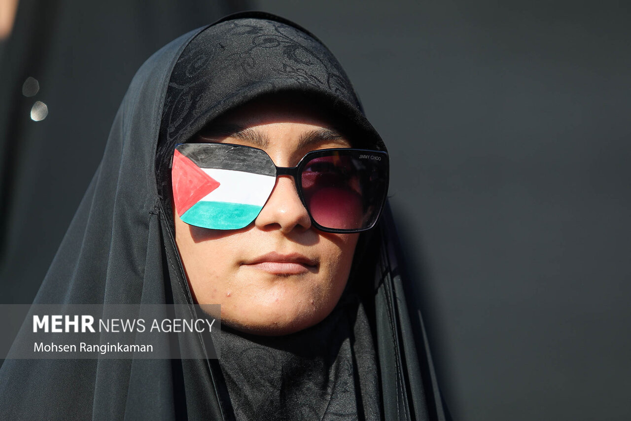 تجمع مردم تهران در واکنش به جنایت رژیم صهیونیستی در غزه