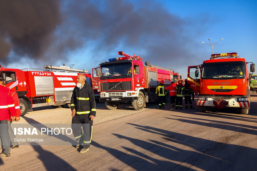 آتش سوزی در مینی پالایشگاه هیدروکربن در منطقه ویژه اقتصادی بیرجند