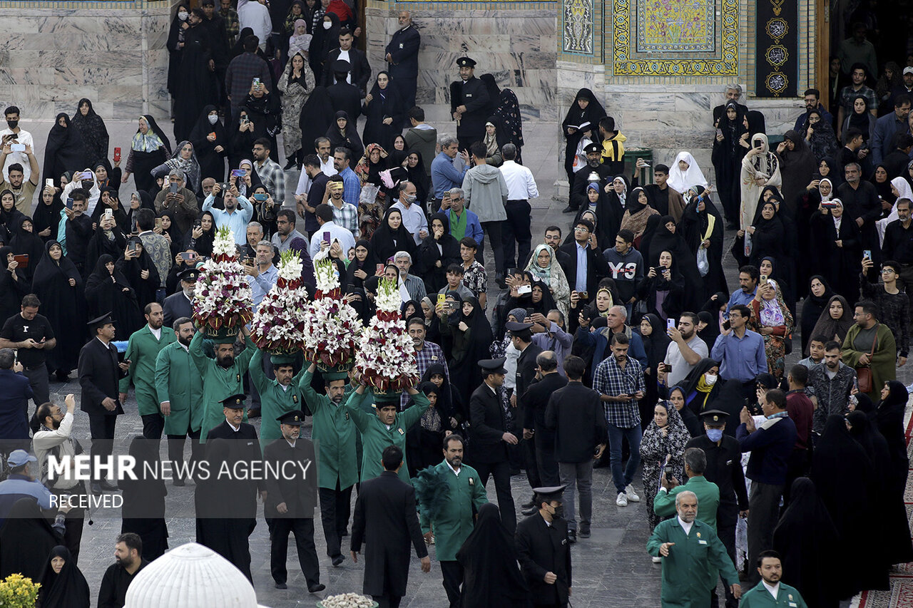 اهتزاز پرچم سبز رضوی 