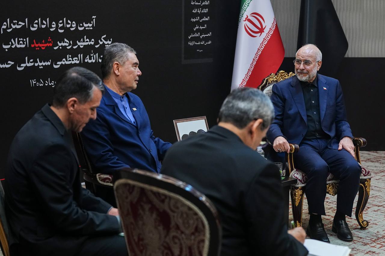 دیدار رئیس ملی ترکمنستان با قالیباف 