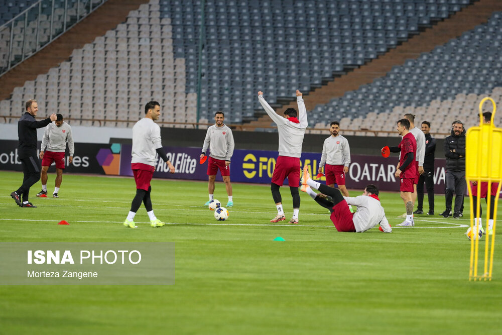 تمرین تیم پرسپولیس پیش از بازی با النصر