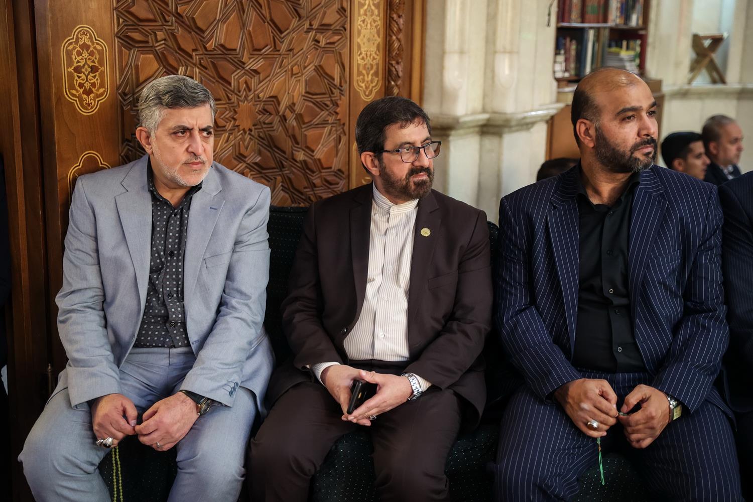 حضور قالیباف در مراسم ترحیم استاد سیدرضا مؤید