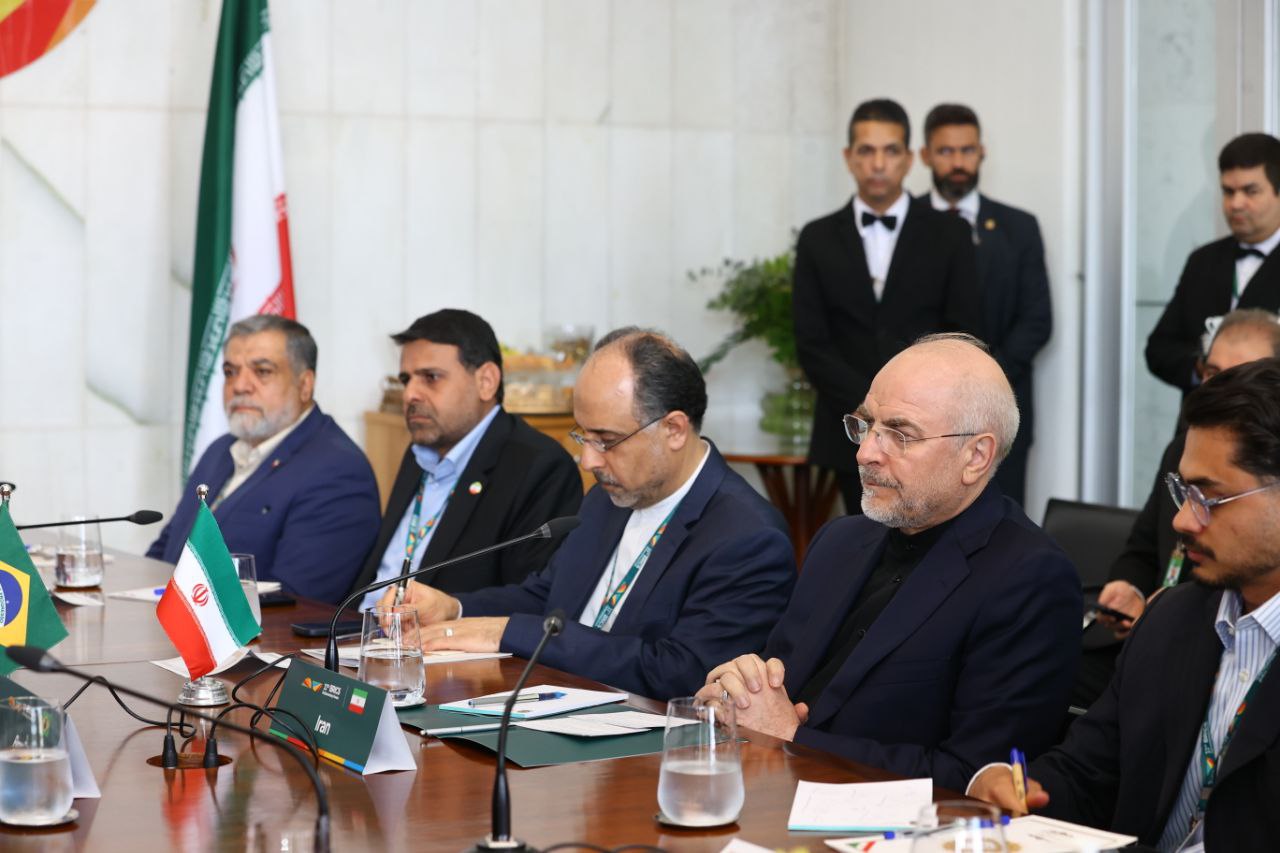 دیدار محمدباقر قالیباف با رئیس مجلس نمایندگان برزیل