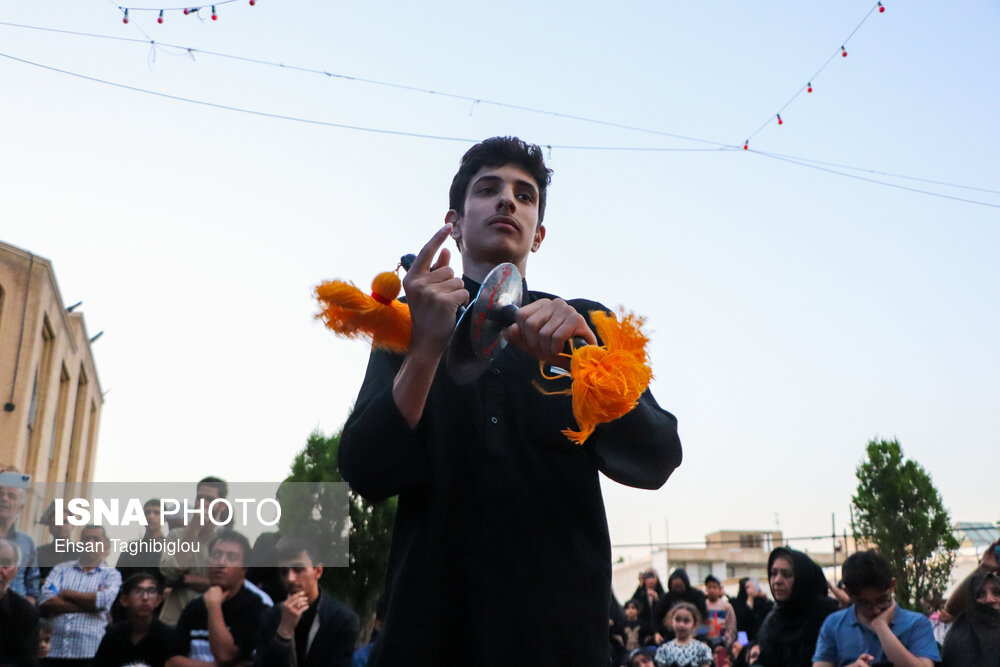 آیین تعویض پرچم حسینیه اعظم زنجان