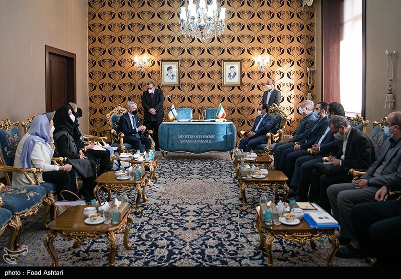 دیدار وزیر خارجه فنلاند با وزیر اقتصاد ایران