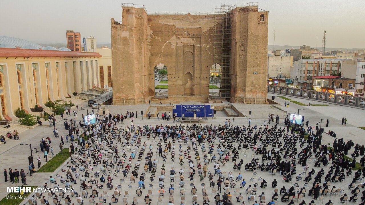 سعید محمد در اجتماع حامیان رئیسی در تبریز
