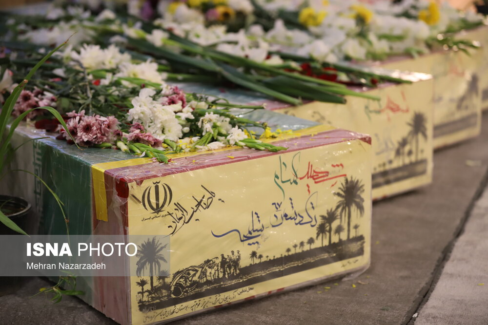 وداع با پیکر های مطهر شهدای گمنام در تبریز