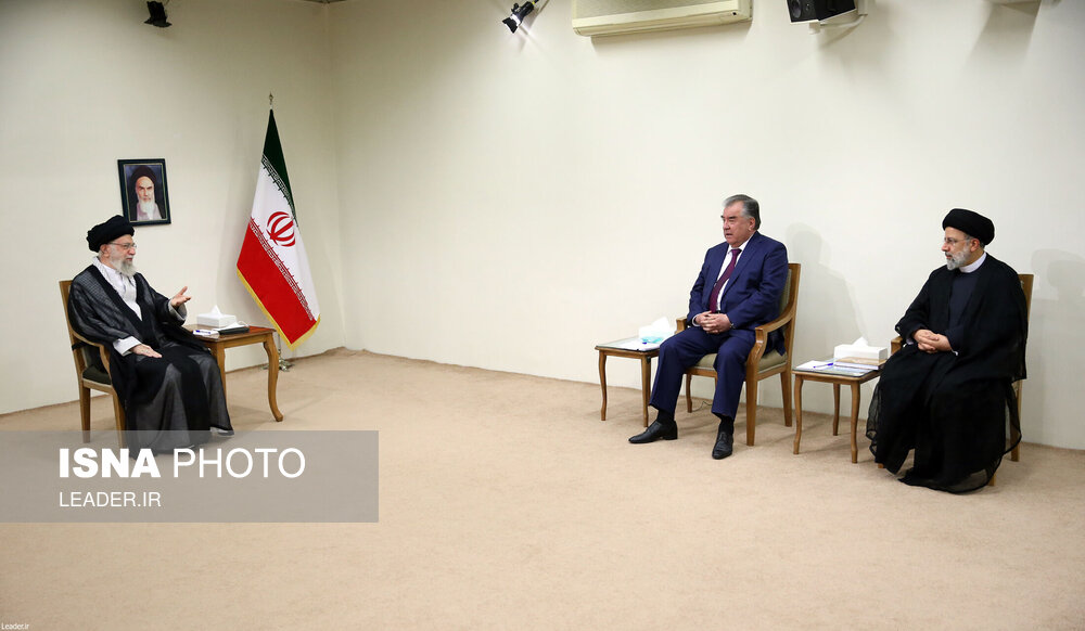 دیدار رئیس جمهور تاجیکستان و هیئت‌ همراه‌ با مقام معظم رهبری