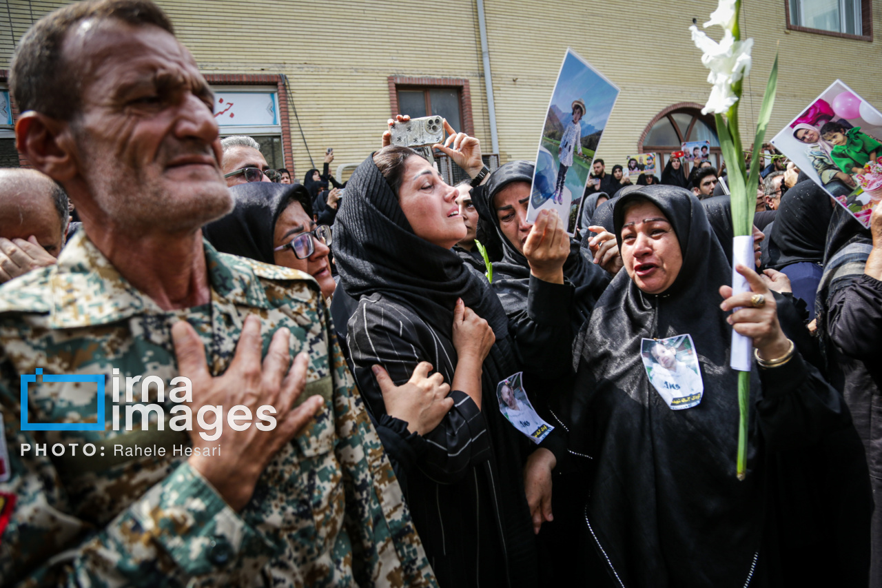 تشییع پیکر ۲ شهید تجاوز رژیم صهیونیستی در گرگان