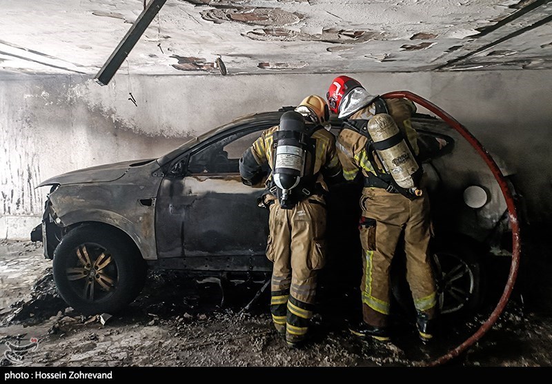 آتش سوزی در ساختمان مسکونی