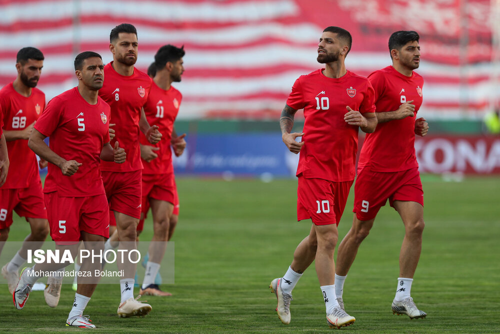 تمرین و نشست خبری تیم فوتبال پرسپولیس پیش از دیدار با النصر عربستان