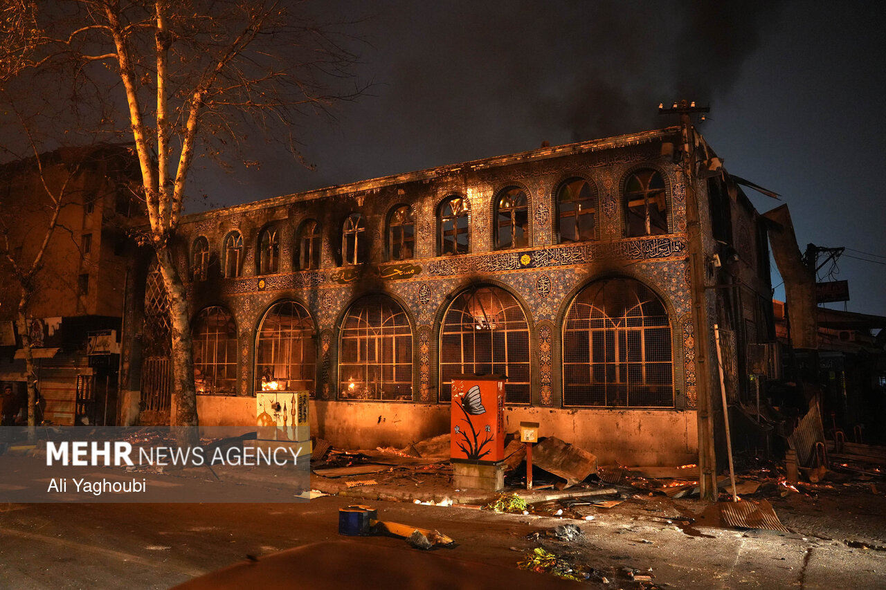تخریب‌ اموال توسط اغتشاشگران در رشت