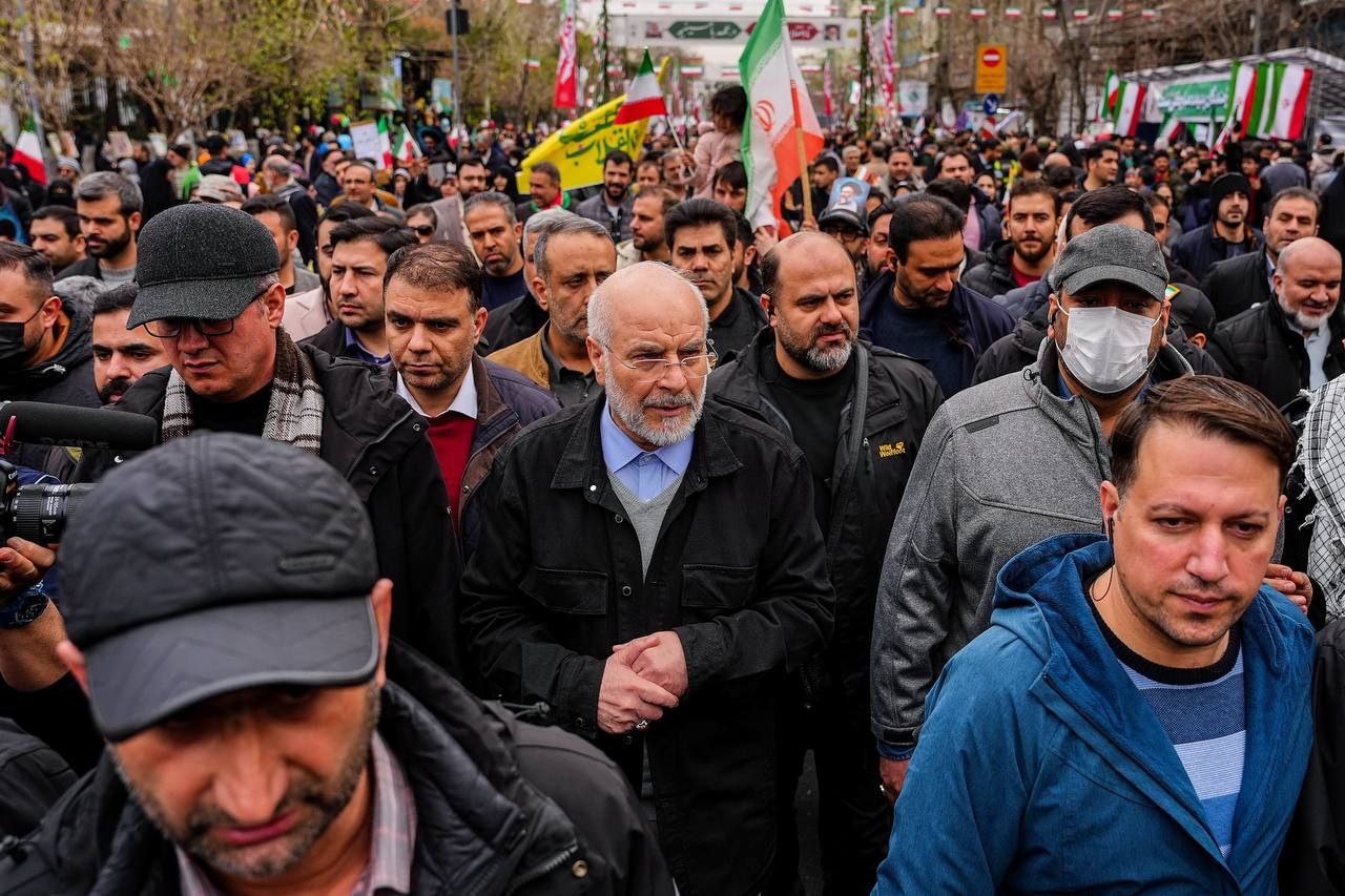 حضور قالیباف در در راهپیمایی یوم الله ۲۲ بهمن