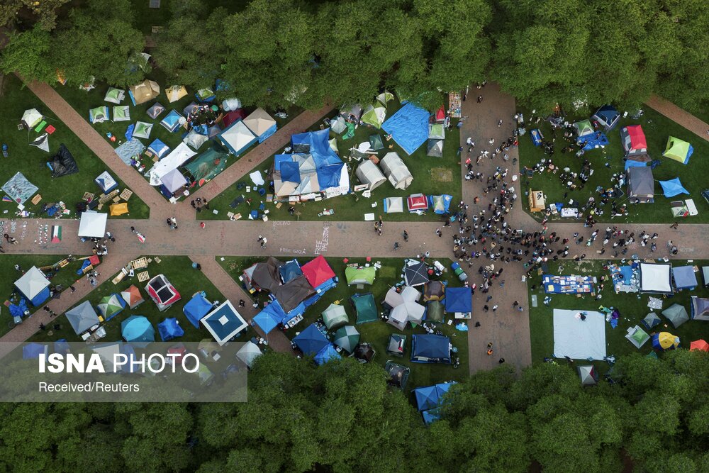تجمع دانشجویان آمریکا و اروپا در حمایت از مردم فلسطین