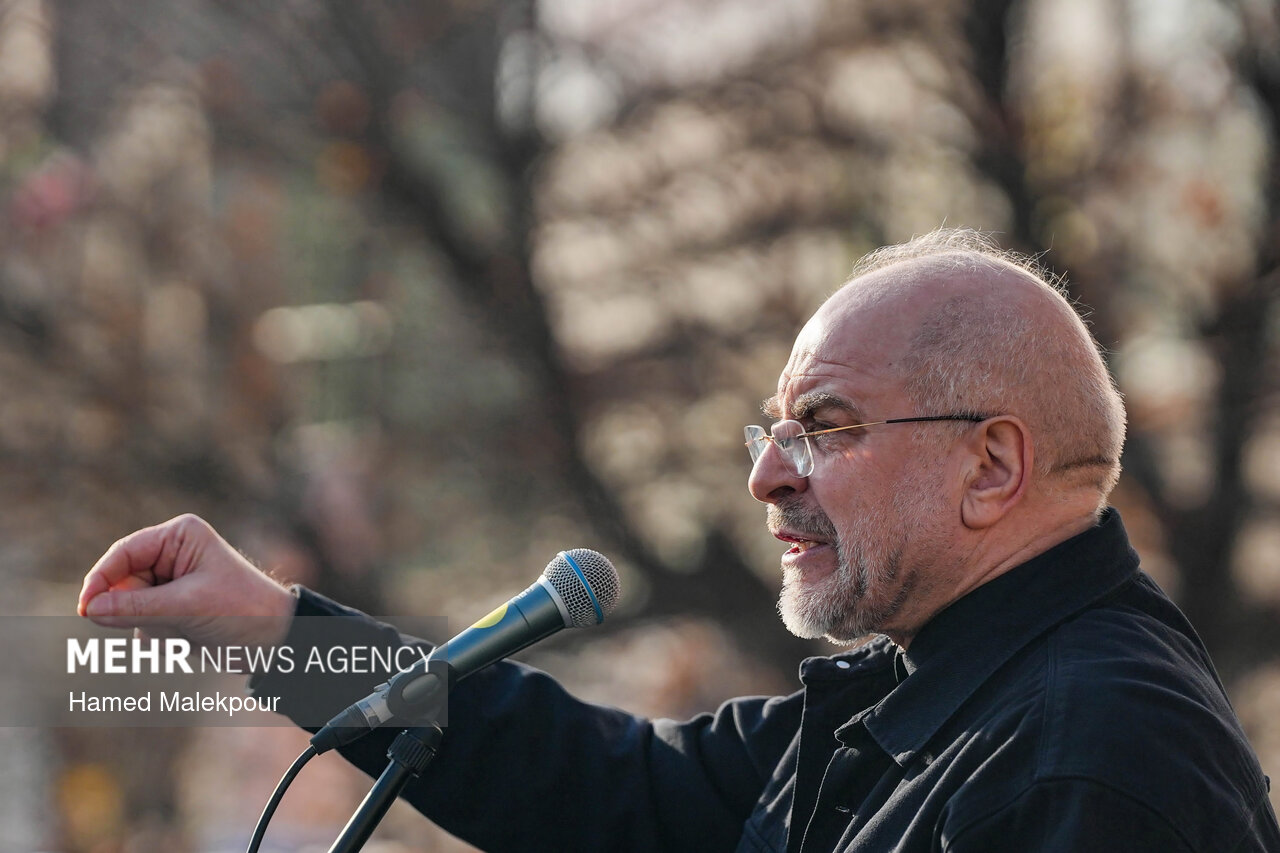 تجمع همبستگی ملی با سخنرانی رئیس مجلس