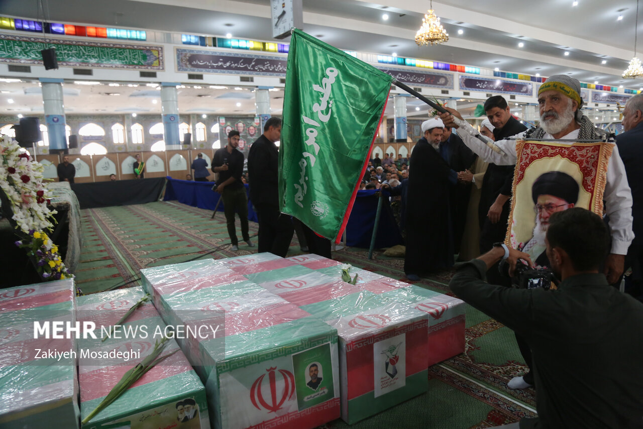 تشییع پیکر مطهر شهدای حملات رژیم صهیونیستی