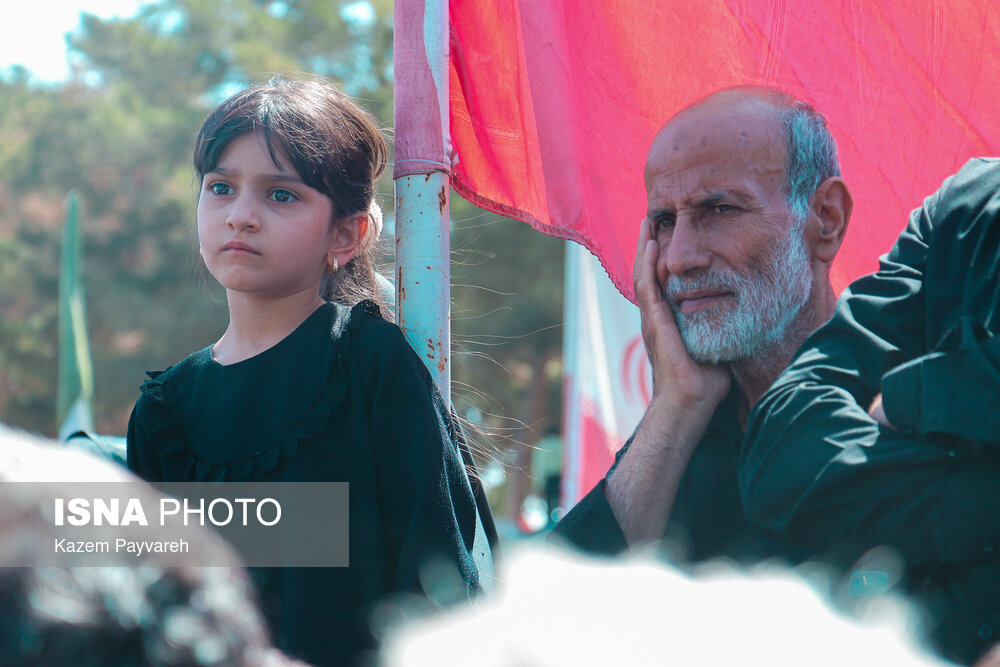 تشییع پیکر مطهر ۷ شهید حمله رژیم صهیونیستی