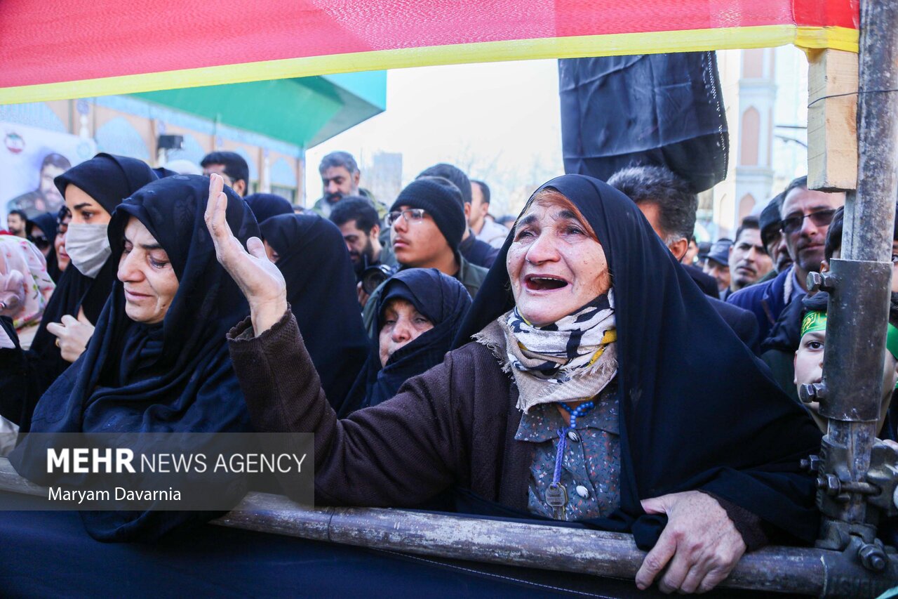 تشییع پیکر مطهر شهدای گمنام دفاع مقدس در بجنورد