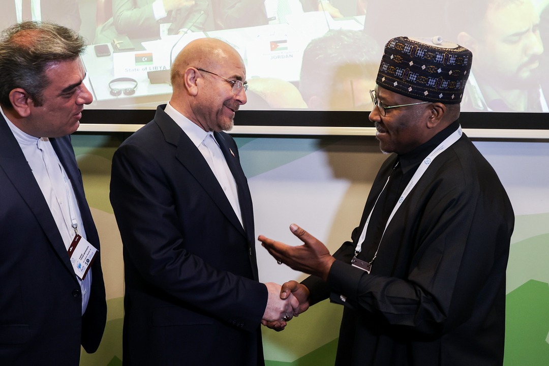 لحظاتی پیش از ورود محمدباقر قالیباف به محل اجلاس IPU در ژنو