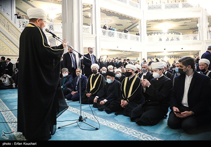 حضور و سخنرانی رئیس جمهور در مسجد جامع مسکو