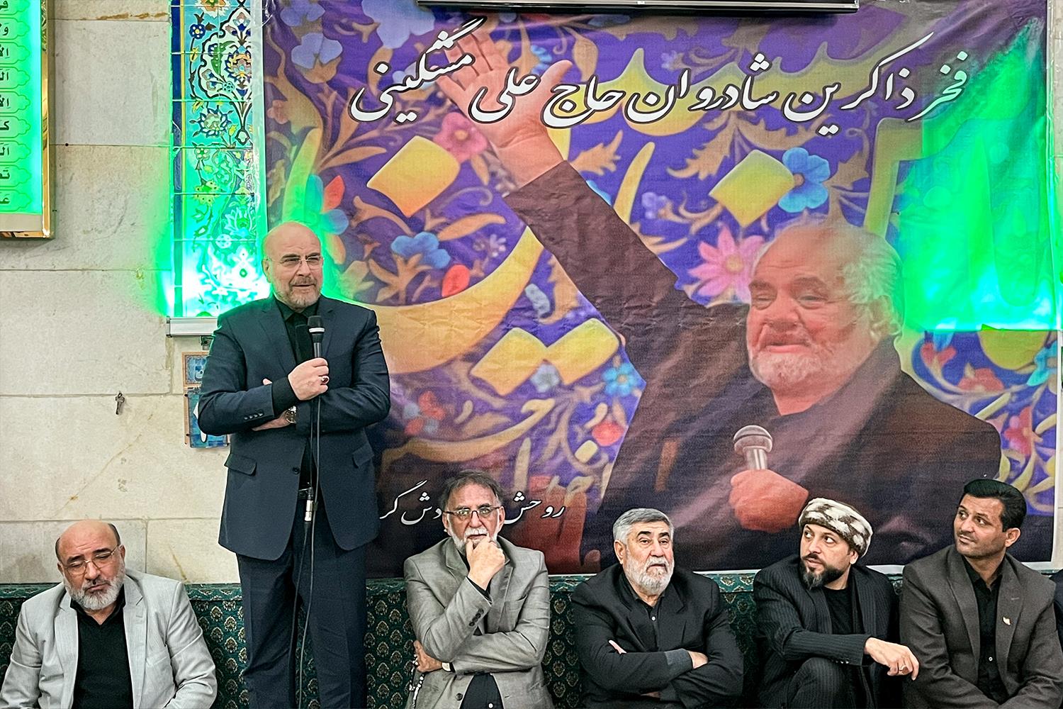 حضور قالیباف در مراسم ترحیم مرحوم حاج علی مشگینی