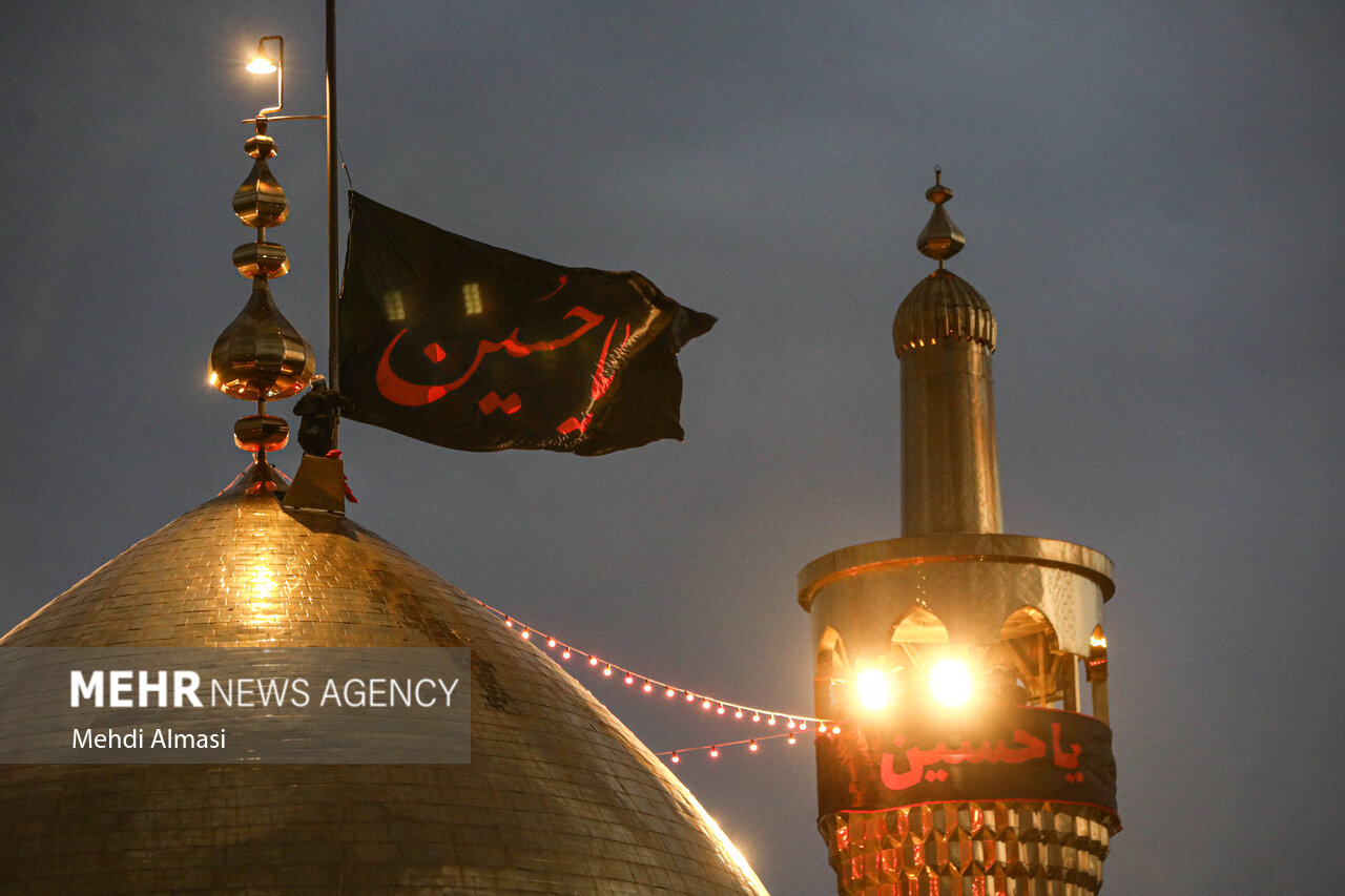 آیین تعویض پرچم حسینیه اعظم زنجان