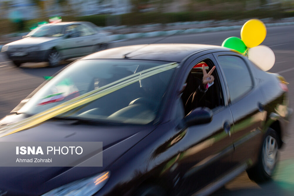 راهپیمایی خودرویی مردم قم