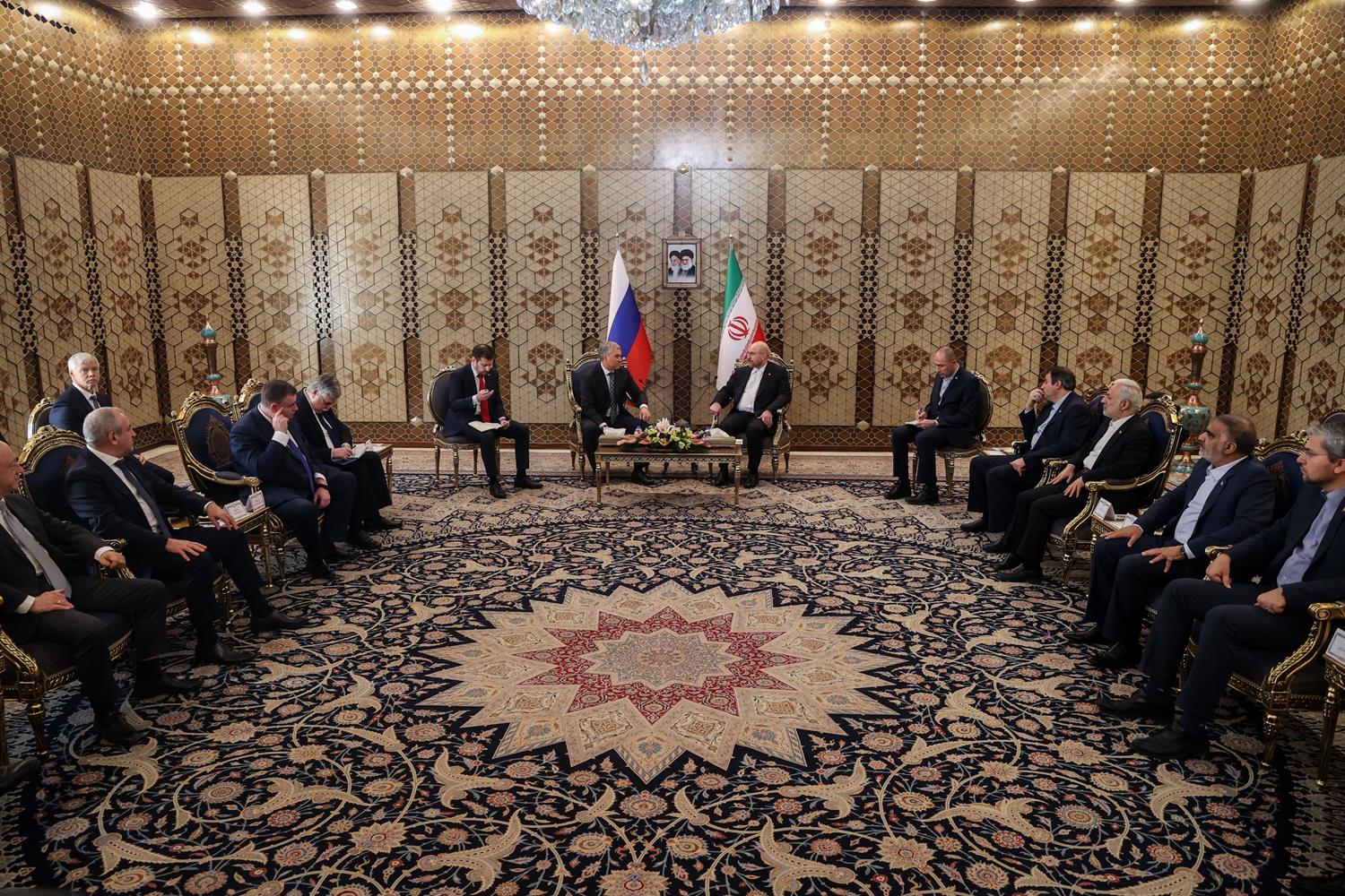 دیدار رؤسای پارلمان‌های ایران و روسیه