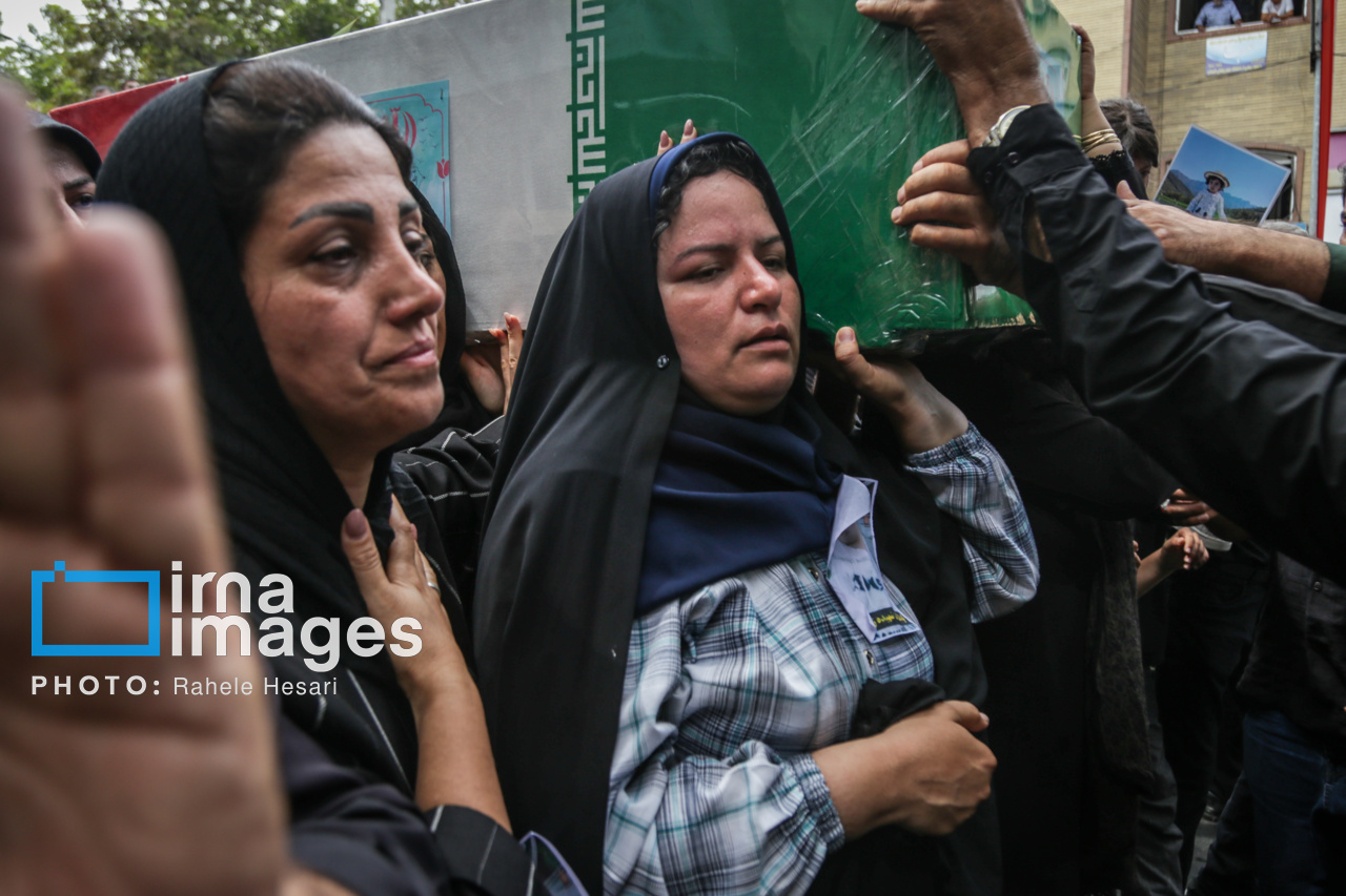 تشییع پیکر ۲ شهید تجاوز رژیم صهیونیستی در گرگان