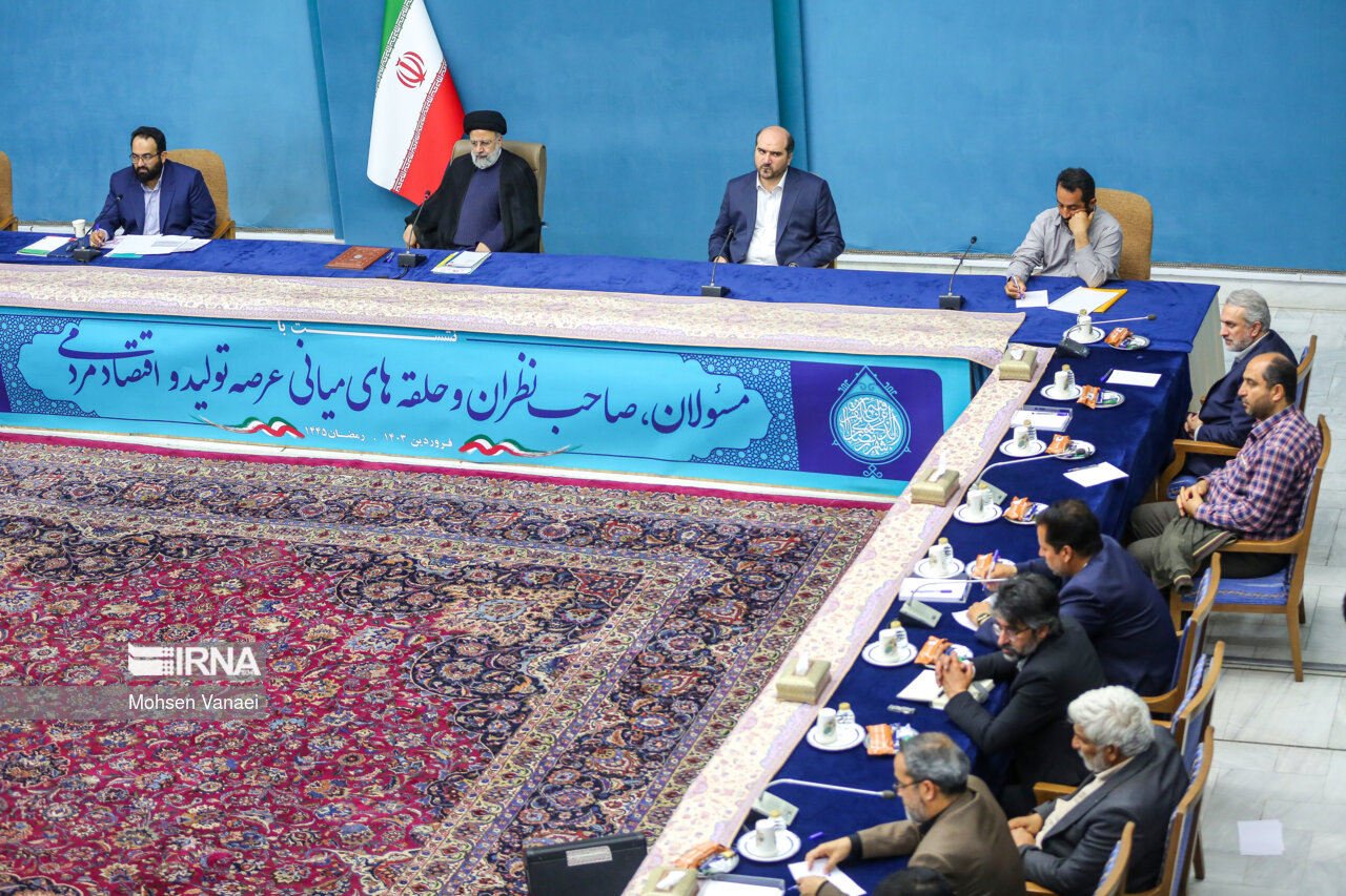 نشست مسئولان و حلقه های میانی تولید و اقتصاد مردمی با رئیس جمهور