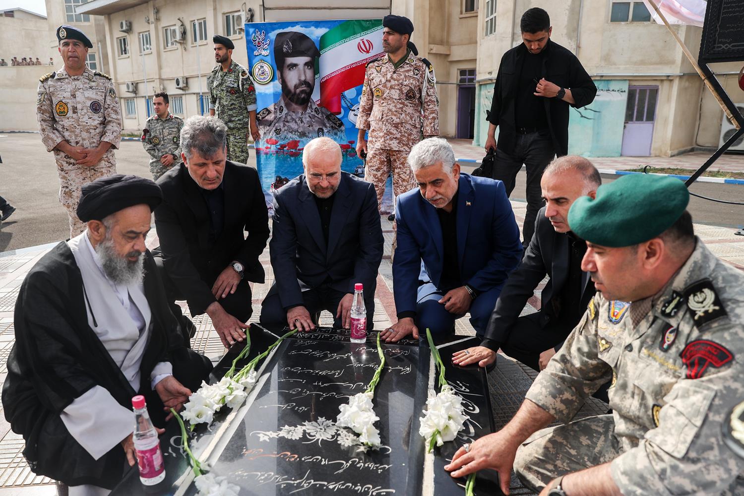 استقبال رسمی از قالیباف در بدو ورود به شهرستان منجیل