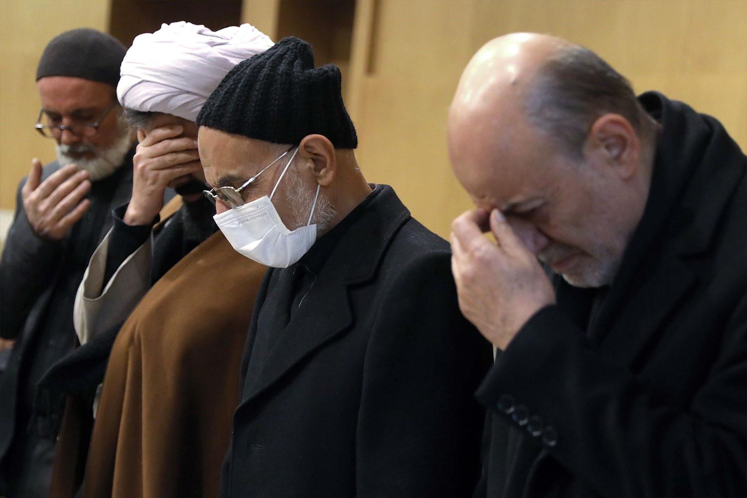 حضور قالیباف در مراسم ختم پدر سیدمصطفی آقامیرسلیم