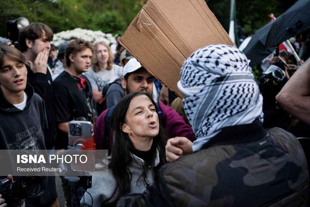 تجمع دانشجویان آمریکا و اروپا در حمایت از مردم فلسطین