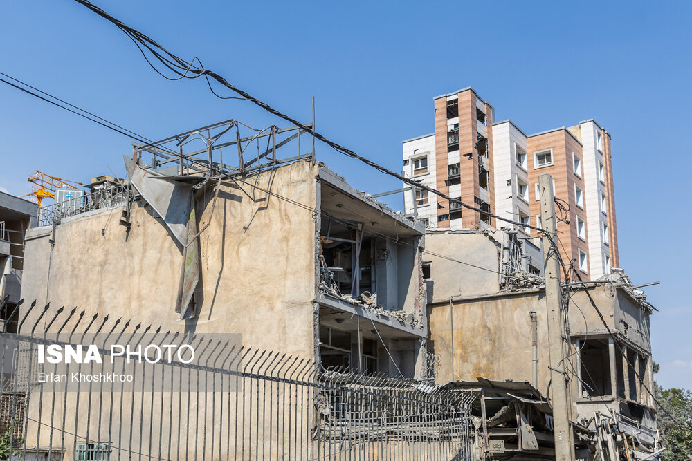منازل مسکونی خسارت دیده منطقه ۴ تهران در جنگ تحمیلی ۱۲ روزه