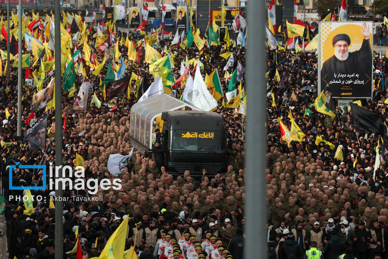 تشییع پیکر شهیدان «سید حسن نصرالله» و «سید هاشم صفی الدین»