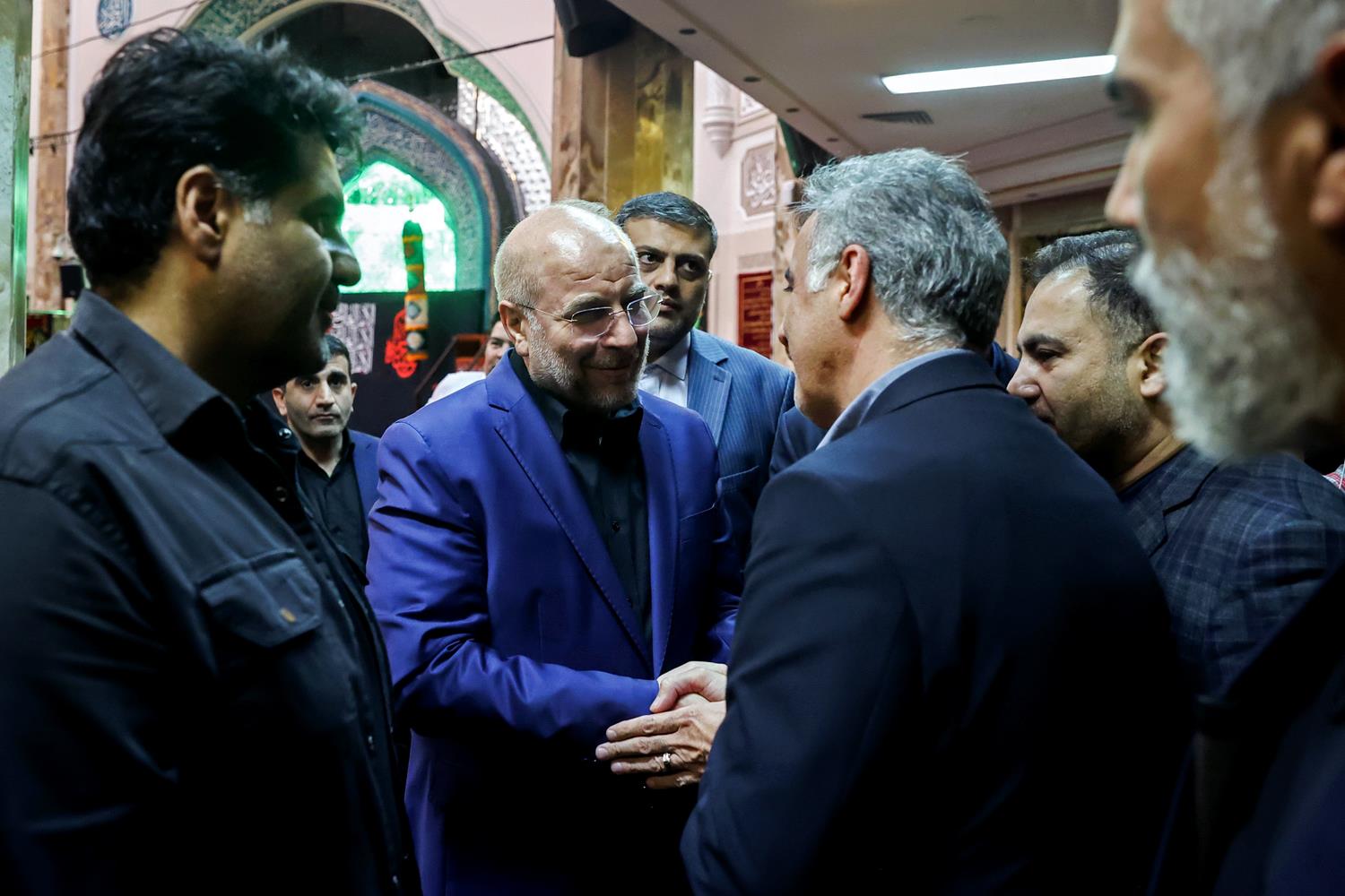 حضور قالیباف در مراسم ترحیم مادر سرلشکر شهید علی هاشمی