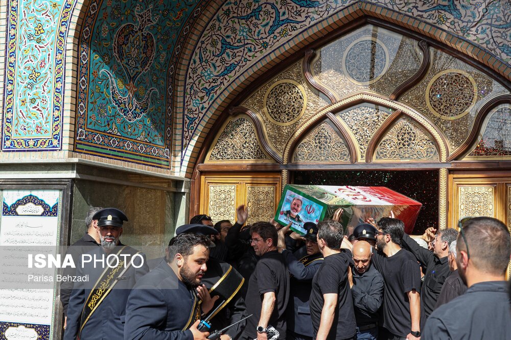 مراسم خاکسپاری شهدای اقتدار ایران در امامزاده صالح (ع) - تهران
