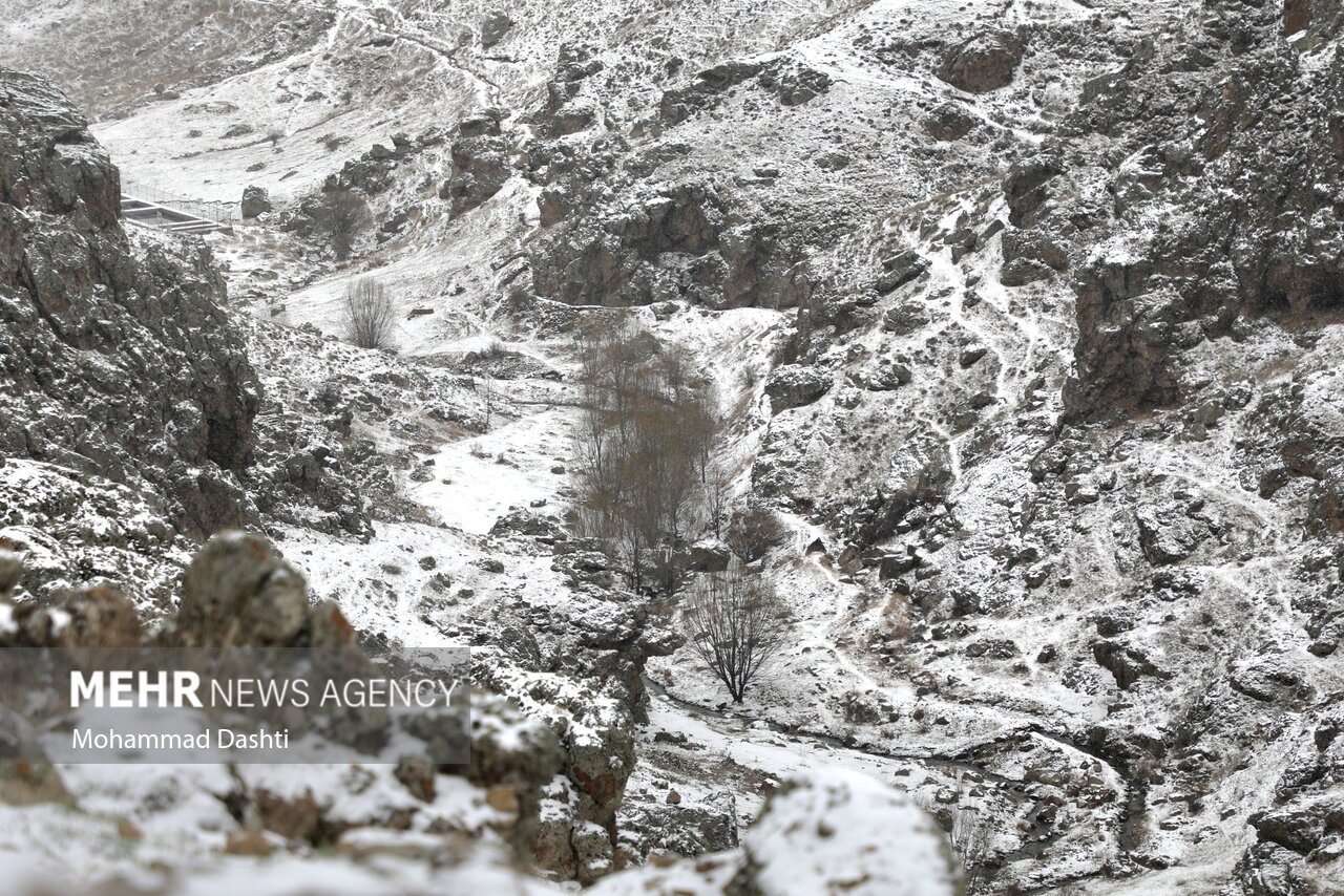 بارش برف بهاری در سرعین