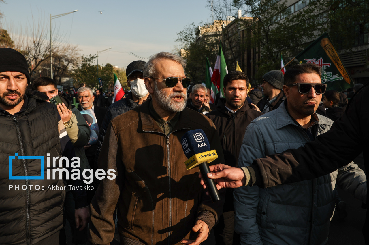 حضور مسئولان در تجمع همبستگی ملی در تهران