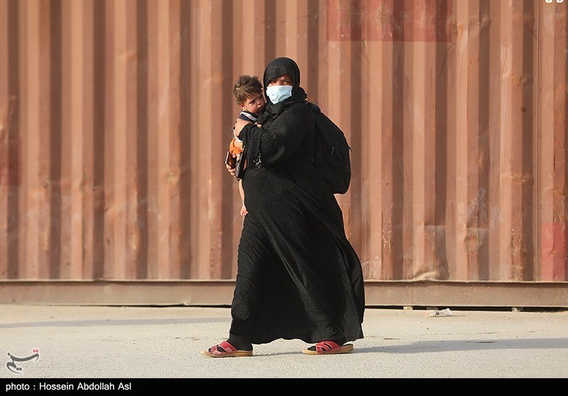  زائران اربعین حسینی در پایانه مرزی شلمچه