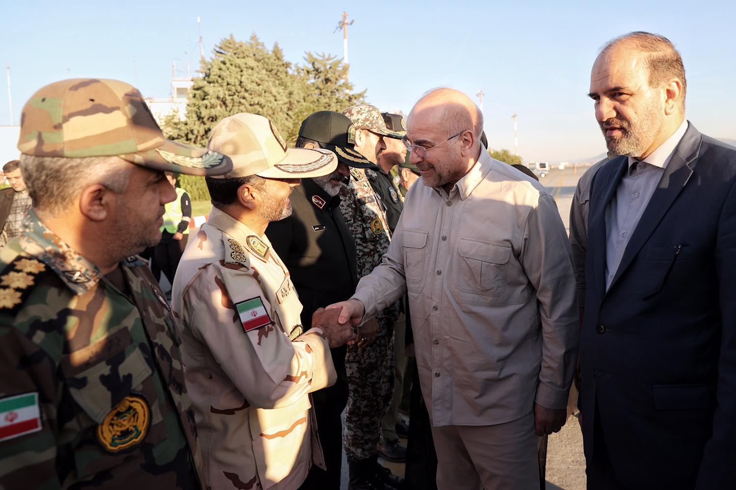 استقبال رسمی از قالیباف در فرودگاه شهید مدنی تبریز