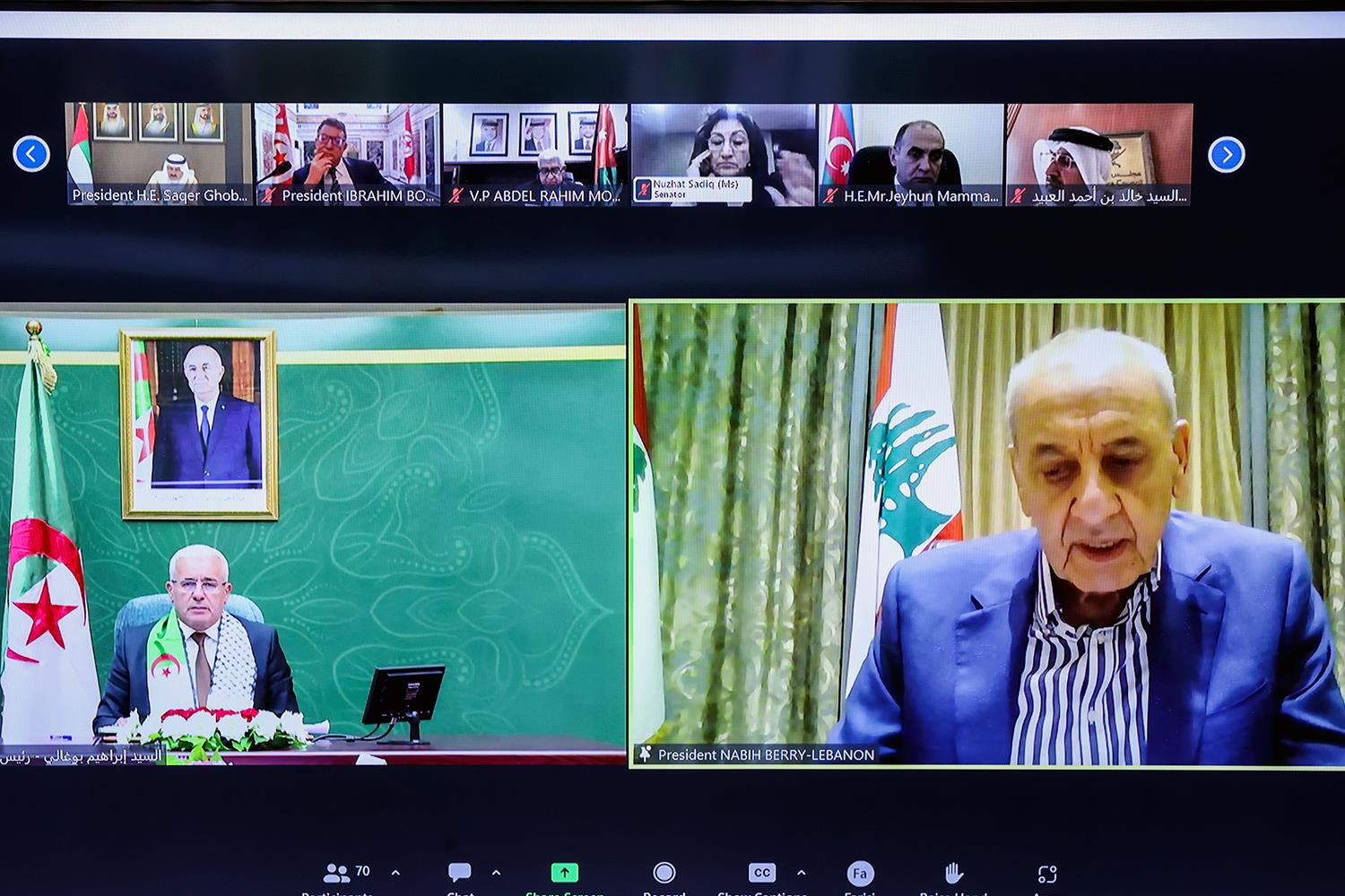 سخنرانی قالیباف در نشست فوق‌العاده رؤسای مجالس کشورهای اسلامی