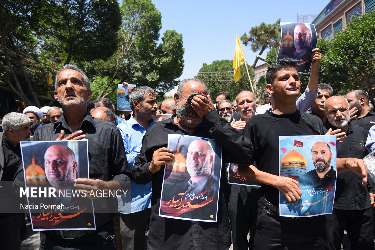 تشییع پیکر شهید مدافع حرم «سعید آبیار»