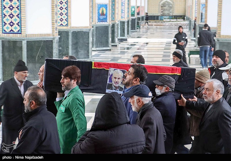 تشییع پیکر مرحوم غفوری‌فرد در حرم مطهر رضوی