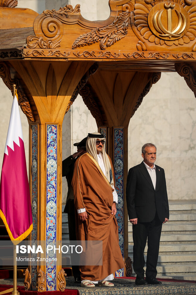 استقبال رسمی از امیر قطر