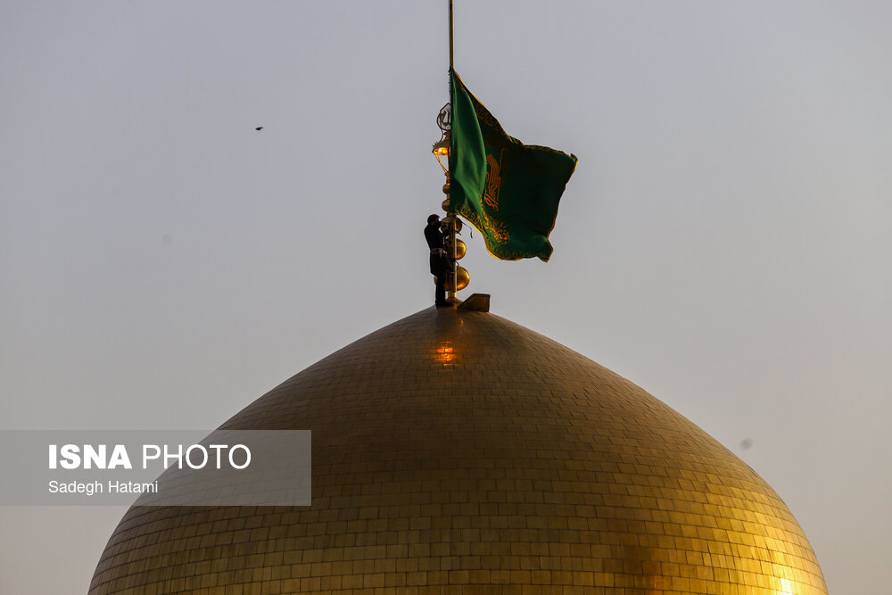 آیین سنتی اذن عزای امام حسین (ع) در حرم مطهر رضوی