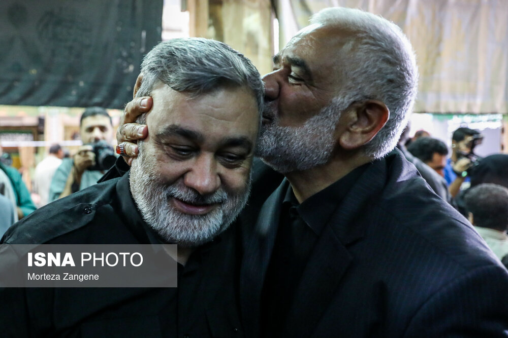 مراسم سالگرد شهادت اسماعیل هنیه و چهلم سردار ایزدی