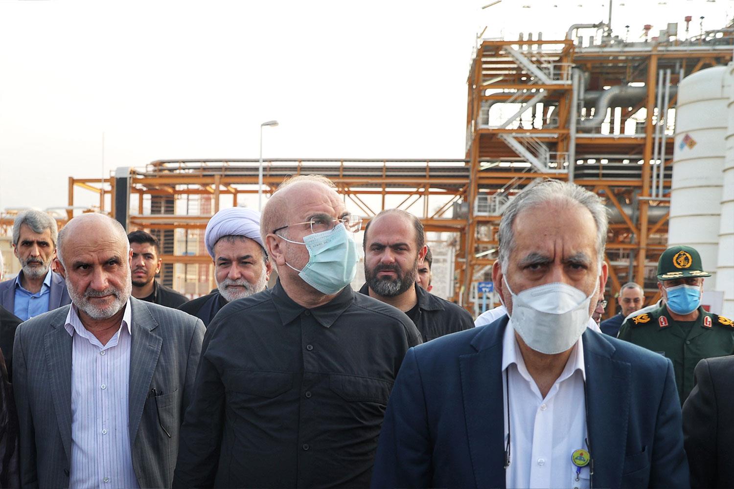 بازدید قالیباف از پالایشگاه پارس جنوبی