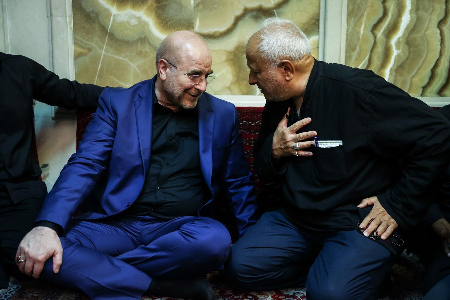 حضور قالیباف در مراسم ترحیم مادر سرلشکر شهید علی هاشمی